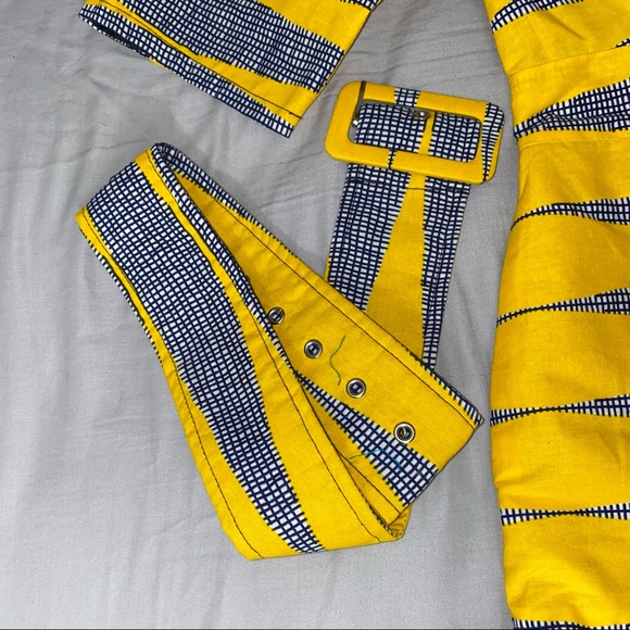 IMADE African Print Mock Neck Mini Dress w/ Belt by ÖFUURË - Picture 5 of 7